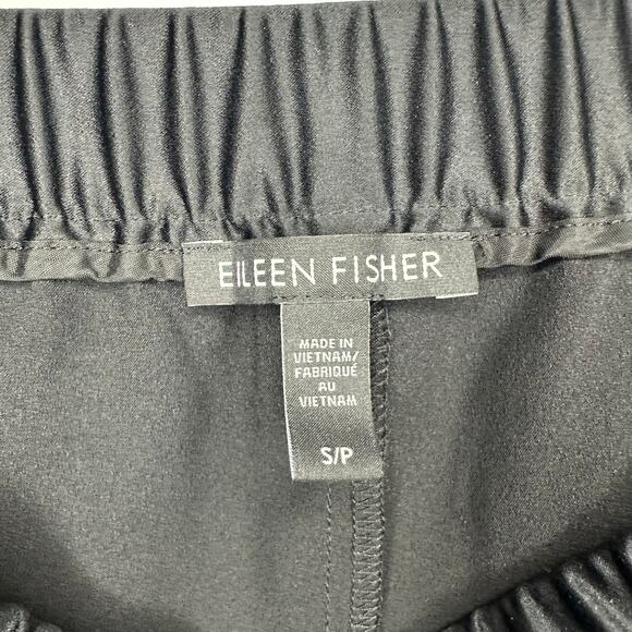Eileen Fisher Recycled‎ Polyester Satin Pant in Black Size Small - Picture 3 of 4